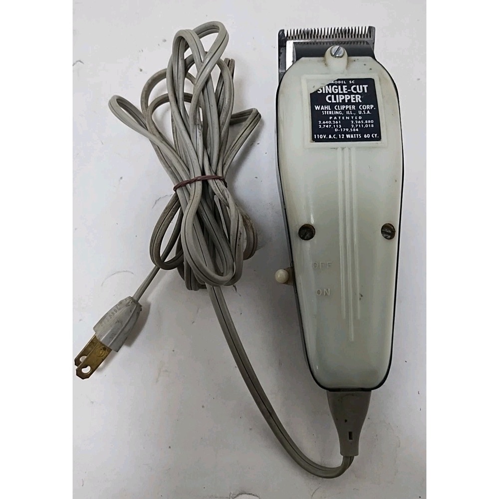 Vintage 1959 Whal Single cut electric clippers Model SC‎ Tested Working